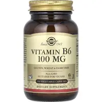 Solgar Solgar, Vitamin B6, 100mg, 250 vegetable capsules