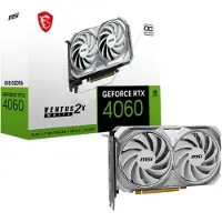 MSI GeForce RTX 4060 VENTUS 2X WHITE 8G OC - Grafikkort - GeForce RTX 4060 - 8 GB GDDR6 - PCIe 4.0 x8 - HDMI, DisplayPort - vit