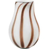 Fyrklövern Broste Copenhagen Ada Stripe vas 15,5 x 22,5 cm, Taupe Warm Grey