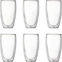 Bodum Pavina Dubbelväggade 45 Cl 6-pack - Kaffekoppar Glas Klar