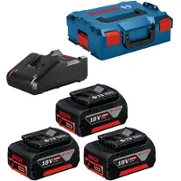 Bosch 0615990L3T batterikit 18V 3x5,0 Ah + GAL18V-40 laddare