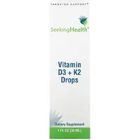 Seeking Health D3 + K2 Vitamin Droppar, 30 ml (1 fl oz)