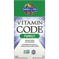 Elämän puutarha,Garden of Life Garden of Life, Vitamin Code, Family, Whole Food Multivitamin, 120 Veggie Capsules