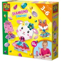 SES Creative Diamantmosaik - Dansande djur - - One Size - Kreativt lekset