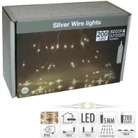 Enzo Lampki choinkowe Koopman LAMPKI CHOINKOWE KASKADA SWIETLNA WATERFALL ZEW 200 LED CIEPLY BIALY