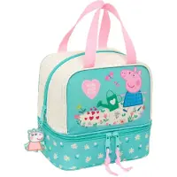 Pipsa Possu Lunchbox Peppa Pig Pretty Flowers Yellow Mint 20 x 20 x 15 cm