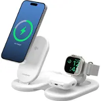 Alogic Laddningstation PackAway 3-in-1 Qi2 Wireless Char AL31WCPA-WH Vit