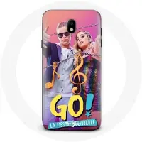 MANIACASE Coque pour Samsung Galaxy j7 2017 Poursuis Tes Rêves Mía Cáceres et Juanma Portolesi Go! Vive a tu m