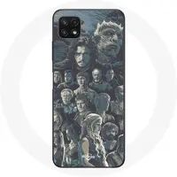 MANIACASE Coque pour Samsung Galaxy A22 5G Game of Thrones Saison 8 Le Trône de Fer Affiche Personnages Fond G