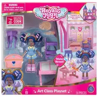 Royale High Art Class Playset - 1 docka 6 tillbehr - 1 Surprise Water Reveal - Passar inuti Castle Playset - Virtuell artikelkod ingr - lder 5