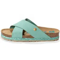 Bayton Pantolette 'Burgos' turkos / brun