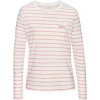 LASCANA T-shirt rosa / rubinröd / vit