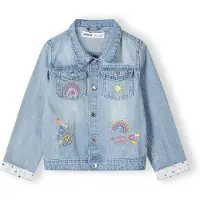 MINOTI Övergångsjacka blå denim / gul / orange / rosa