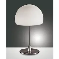 FABAS LUCE Sängbordslampa Gaia big, Aluminium / grå / zink, Sovrum, Metall, Modern, Bordslampa