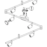 Eglo BUZZ LED spotskinne 6L i sort