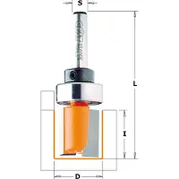 Cmt Rak notfräs ; S=6 mm; D=15 mm; med kullager