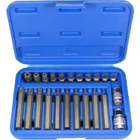 Condor werkzeug Bitssats för skruvmejsel C1011; 3/8''+1/2''; Torx T10-T55; 23 st.