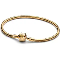 Pandora Moments Snake chain 14k gold-plated armband 563390C00-18