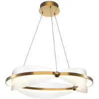 Maytoni Pendellampa Breeze, Mässing / guld, Vardagsrum / matsal, Metall, Design