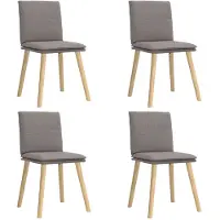 vidaXL Matstolar 4 st taupe tyg