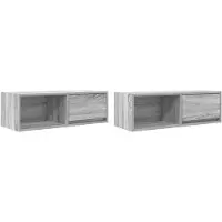 vidaXL TV-bänkar 2 st grå sonoma 80x31x25,5 cm konstruerat trä