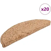 vidaXL Trappmattor 20 st beige 56x17x3 cm