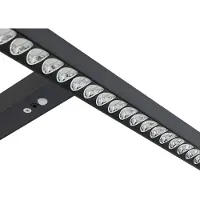 Arcchio LED-golvlampa till kontor Jolinda, T-formad, svart, 4.000 K Jolinda , dimbar, Svart, Arbetsrum / kontor, Aluminium / grå / zink, Modern