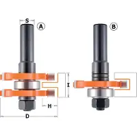 Cmt Fräs borrset tongue & groove; 8 mm; profile A+B; 2 delars