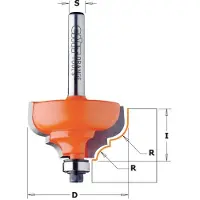 Cmt Kant- och hörnfräs ; S=1/4''; D=35 mm