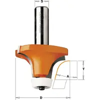Cmt Avrundningsfräs ; S=12 mm; D=50,8 mm med kullager