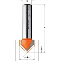 Cmt V-formad fräs ; S=6 mm; D=9,5 mm
