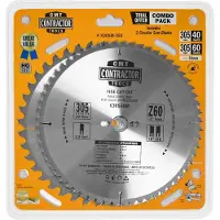 Cmt Sågklinga för trä Contractor; 305x2.6/1,8x30; Z40/Z60; 10°; 2 st.