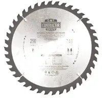 Cmt Sågklinga för trä Contractor; 250x2,6x30; Z40; 10°