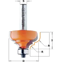 Cmt Kant- och hörnfräs ; S=1/2''; D=28,7 mm