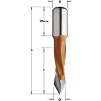 Cmt Borr för trä ; S=10 mm; D=5 mm