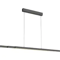 Paul Neuhaus Pendellampa Adriana Comfort Lift, dimbar, Aluminium / grå / zink, Vardagsrum / matsal, Aluminium / grå / zink, Modern