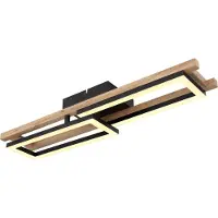 Globo Lighting LED taklampa Illa, Ljust trä, Vardagsrum / matsal, Metall, Modern, LED-taklampa