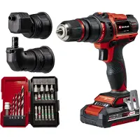 Einhell Power X-Change TE-CD 18/45 3X-Li +22 4513990 Borrskruvdragare batteri 18 V 2 Ah inkl. vinkeladapter, inkl. laddare, inkl. 1x batteri