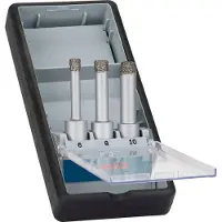 Bosch Robust Line 2608587145 Diamantborr för torrborrning set 3 delar 6 mm, 8 mm, 10 mm diamant-försedd 1 set