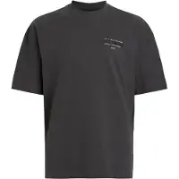 All Saints för män. M002PC Redact T-shirt mörkgrå (M), Casual, Bomull, Kort ärm