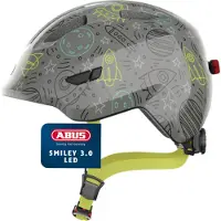 ABUS Smiley 3.0 LED, Cykelhjälm, Grå