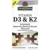 Natures Answer , Vitamin D3 & K2, 15 ml(0.5 fl oz)