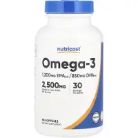 Nutricost , Omega-3, 90 Softgels (833 mg per Softgel)