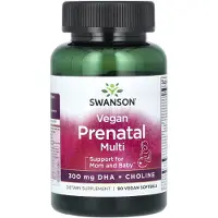 Swanson Health Vegansk Prenatal Multivitamin, Veganska Mjuka Kapslar 90