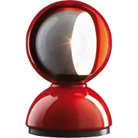 Artemide Bordslampa , Eclisse, Röd, Vardagsrum, Metall, Design