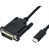 Roline USB-C / DVI Adapterkabel USB-C-kontakt, DVI-D 24+1-polig Kontakt 2.00 m Svart 11.04.5831 USB-C-skärmkabel