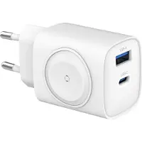 Eaxus Ladestation 3in1 USB-laddningsstation 22.0 W 1x USB-A, 1x USB-C, 1x Apple MagSafe Fast Charge, MagSafe Vit Inomhus Trådlös laddare, Snabbladdare