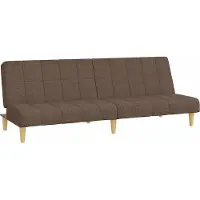 vidaXL 2-sits bäddsoffa, taupe, klädd i tyg