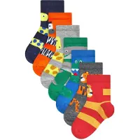 Next Sockor mörkgrå / gråmelerad / grön / orange