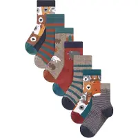 Next Sockor mörkblå / brun / gul / gråmelerad